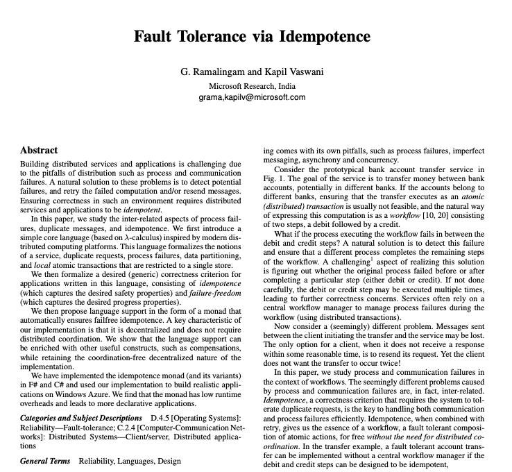 Fault Tolerance via Idempotence preview